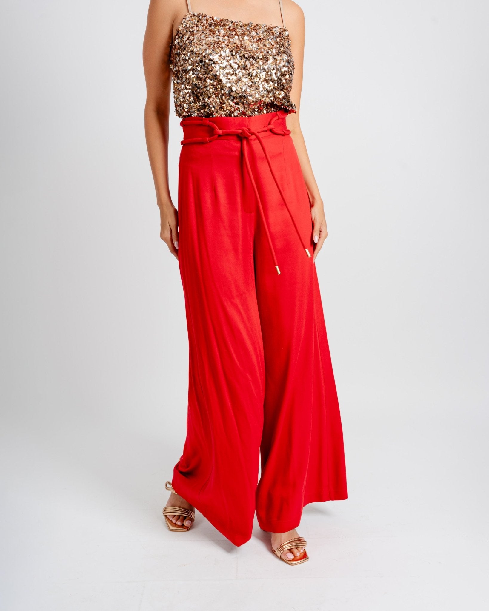 open lace back dress Designer Pants|Silk Pants|Printed Pants|Pants For Women @Kyle X Shahida –  Kyle x Shahida main image 0